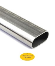 Tubo Ovale Acciaio Inox 316 mm spazzolato misure e lunghezze varie brico nautica