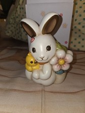 Thun Coniglio Joy Con Pulcino Vaso  Fiori Primula Margherita Pasqua con scatola 