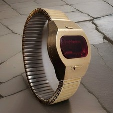 Vintage 70 Led Gold Watch