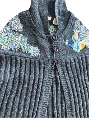 Poncho mantello pavone