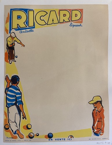 Affiche poster ricard petanque - affiche,