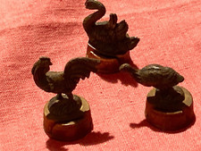 RARO SEGNAPOSTO O MENÙ ANIMALI VINTAGE: N.3 - tema caccia - anni '40!