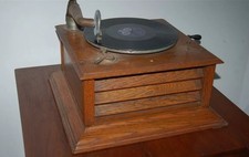 ? Grammofono Originale a Mobiletto in Rovere Inglese – Funzionante Vintage