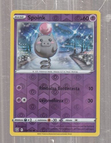 Pokemon card carta spoink - card,
