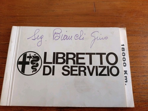 Libretto servizio alfa - ,