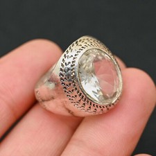 Anello uomo cristallo argento