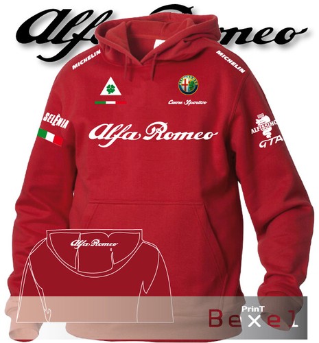 Felpa hoodie printed alfa - printed,