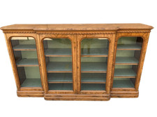 Antico Mobile servante in radica di noce inglese con vetrinette Londra epoca ...