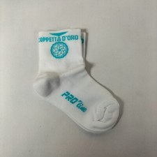 1 Paio Calze Calzini Ciclismo Bianco Bambino/a Kids Cycling Socks Size 33/37 