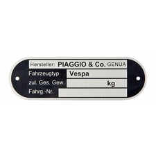 ""SIP TARGHETTA ""PIAGGIO CO