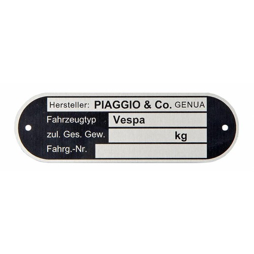 Sip targhetta piaggio co - targhetta, ""piaggio&co