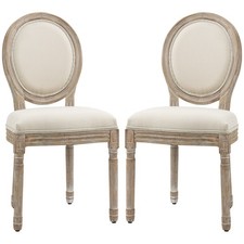 HOMCOM Set 2 Sedie Imbottite