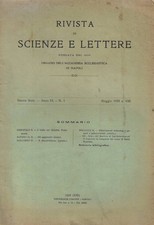 Rivista di Scienze e Lettere