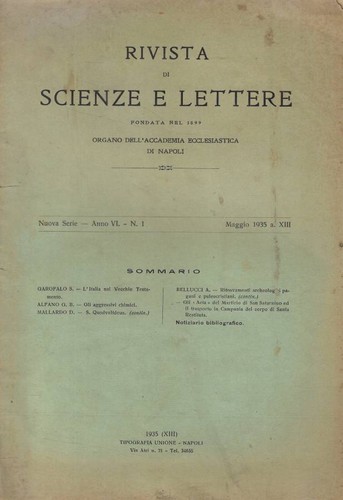 Rivista scienze lettere - scienze, e