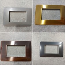 PLACCA PLACCHE VIMAR PLANA IN METALLO COMPATIBILI PLACCHETE 3 4 7 MODULI