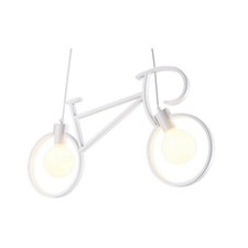 Lampadario da soffitto Bicicletta Vintage Bianco 2 x E27 M LEDME