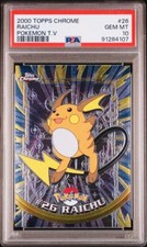 PSA 10 RAICHU FOIL #26 POKEMON T.V. TOPPS CHROME ENGLISH 2000!