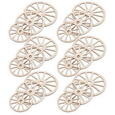  60 pezzi di ruote in legno per artigianato, decorazioni per ruote di carri in