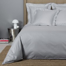 COPRIPIUMINO FRETTE SAVONA QUEEN + 2 EURO SHAMS GRIGIO RASO MADE IN ITALY $1.450