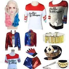 Set costume cosplay donna carnevale Harley Quinn Suicide Squad giacca vestito tuta