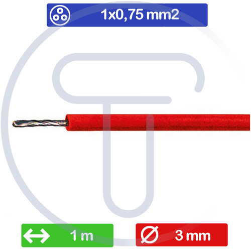 Cavo unipolare 1x0 - ,75, mm2,