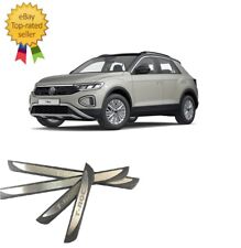 ✅ KIT 4 MODANATURE BATTITACCO PEDANE Sottoporta ABS acciaio Volkswagen VW T ROC