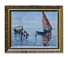 Dipinto In Olio Su Tela Su