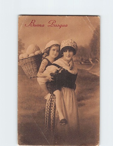 Cartolina buona pasqua con - cartolina,