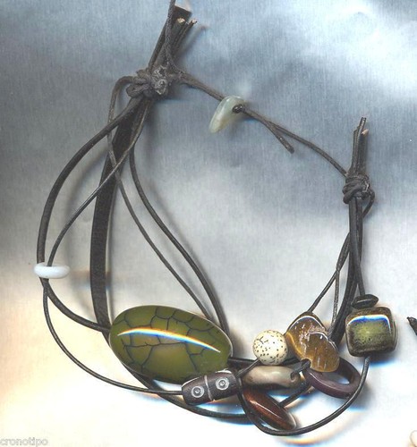 Bracciale cuoio egno agata - egno, "agata