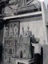 Foto vintage Cinema, Scenografia a Cinecittà, 1937, stampa 24 x 18 cm