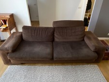 Regalo divano Dondi 3 posti, marrone in tessuto 