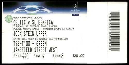 Biglietto celtic sl - fc, vs.