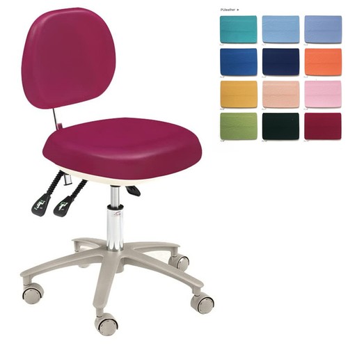 Sgabello dentista pelle - sgabello,