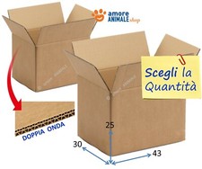 SCATOLA DI CARTONE → 43x30x25 cm Scatoloni per Imballaggio Spedizioni Trasloco 