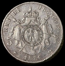 5 franchi Napoleone III 1856 D