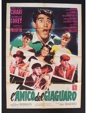 manifesto L'AMICO DEL GIAGUARO Walter Chiari Elke Sommer Corey Pin Up A483
