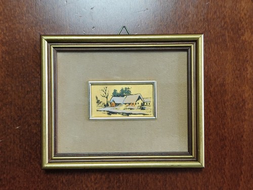 Piccolo quadro foglia - ora, 22k