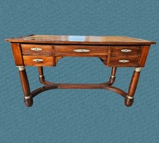 SCRIVANIA DA CENTRO IN MOGANO STILE IMPERO EPOCA XX SECOLO RESTAURATA