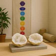 Geode Naturale Bianco – Cristallo Quarzo Chiaro 10-12 cm-2805251508