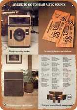 INSEGNA IN METALLO - 1978 Altoparlanti Altec Lansing - Riproduzione Look Vintage
