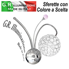 APPLIQUE MODERNA CROMATA 1 LUCE LAMPADA DA PARETE CROMO CRISTALLO BAGNO Cielo2