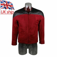 For The Next Generation Captain Picard Rosso Duty Uniform Giacca TNG Cappotto Costumi