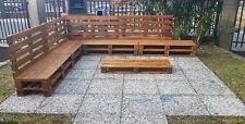 Divano angolare in legno con Pallet Bancali EUR  EPAL arredamento mt 3,20 x 2,40