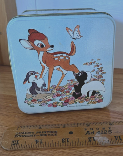 Hallmark 1977 bambi puzzle tin - hallmark,