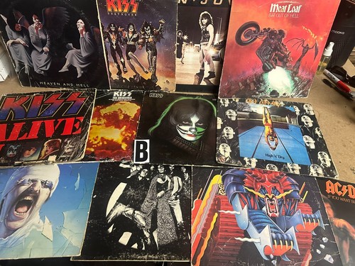 Rock metal record lot - 12,