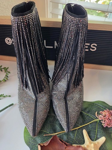 Stivali inc peltro nero strass - stivali,