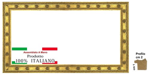 Cornice legno oro con - in,