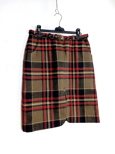 Gonna tartan lana - gonna, vintage
