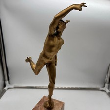 Statua Mercurio Alato Dorato