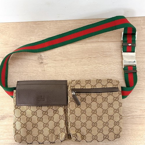 Gucci canvas waist bag - waist, belt